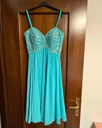 Vestito verde turchese
