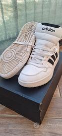 Scarpe Sneakers Alte ADIDAS Bianche e Nere
