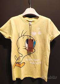 T-shirt bimba NUOVA 7/8 anni Looney Tunes