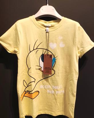 T-shirt bimba NUOVA 7/8 anni Looney Tunes