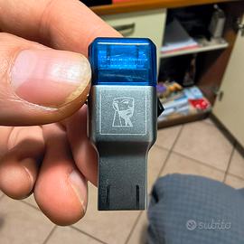 Lettore micro SD Kingston USB 3.0 più USB-C