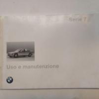 BMW Serie 7 Libretto USO MANUTENZIONE Original '97