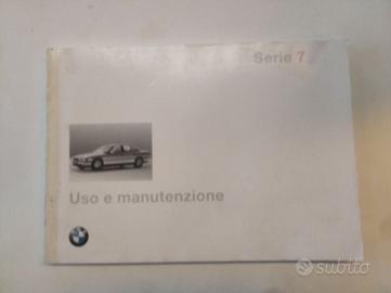 BMW Serie 7 Libretto USO MANUTENZIONE Original '97