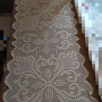 Elegante corsia a uncinetto beige fatta a mano