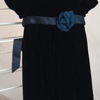 Abito in velluto colore blu notte