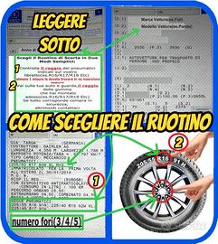 RUOTINO DI SCORTA 17 PER BMW SERIE 1 / 3 / 4 CON CRIC CHIAVE SACCA