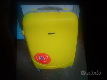 OR.MI VALIGIA TROLLEY GIALLA 4 RUOTE ULTRA LIGHT