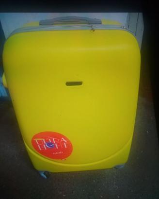 OR.MI VALIGIA TROLLEY GIALLA 4 RUOTE ULTRA LIGHT