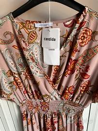 Vestito donna fantasia rosa antico CANDIDA