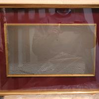 1 Cornice in legno dorato (doppia) + vetro