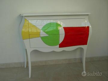Mobiletto modernariato colorato