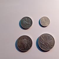 lotto 4 monete 1-2-5-10 lire