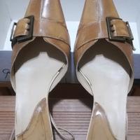 sabot in pelle con lacci