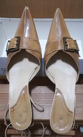 sabot in pelle con lacci