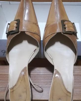 sabot in pelle con lacci