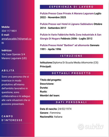 Disponibile a fare pulizie