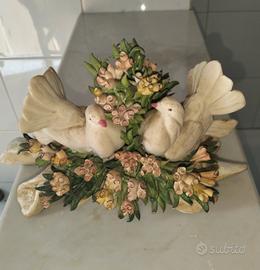 Tortorelle Capodimonte  porcellana