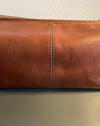 Fossil Beauty Trousse da uomo in pelle di vitello