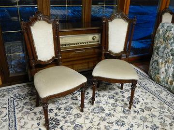 Sedie d’epoca stile umbertino XIX secolo