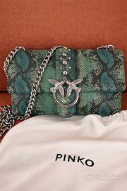 Borsa Pinko animalier verde