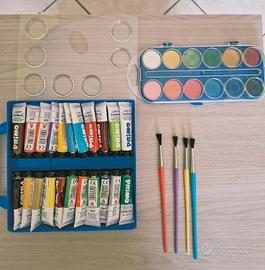 Set colori a tempera 🎁acquerelli in omaggio