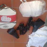 Taekwondo corazza, parapetto, paracolpi e dobok