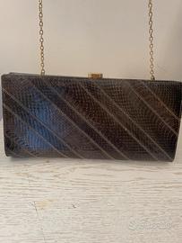 Pochette in pelle pitone nuova vintage anni 60/70