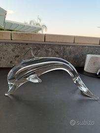 Scultura in vetro delfino