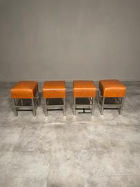 Set 4 Sgabelli IKEA BERNHARD vera pelle