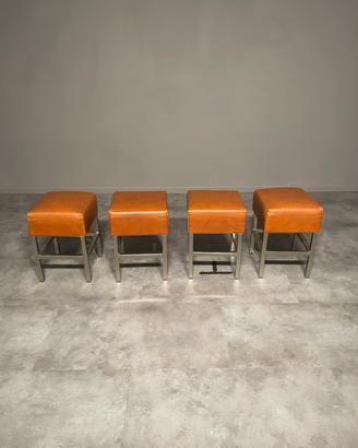 Set 4 Sgabelli IKEA BERNHARD vera pelle