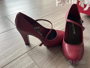 Scarpe tacco n. 35 in pelle