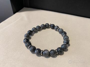 Bracciale labradorite naturale nero di luna
