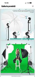 FGen Softbox Kit Completo studio fotografico luci