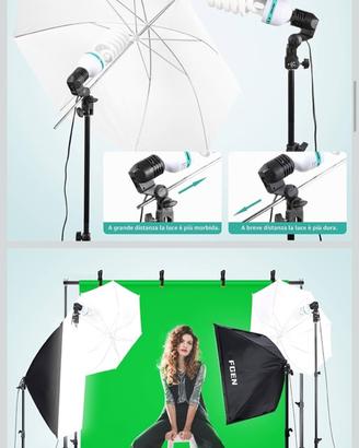 FGen Softbox Kit Completo studio fotografico luci