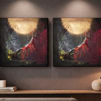 coppia di quadri arte moderna 20x20