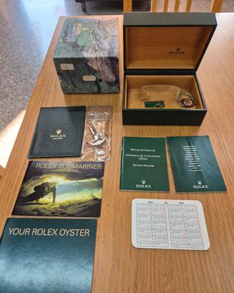 scatola e corredo originale  Rolex Kermit 