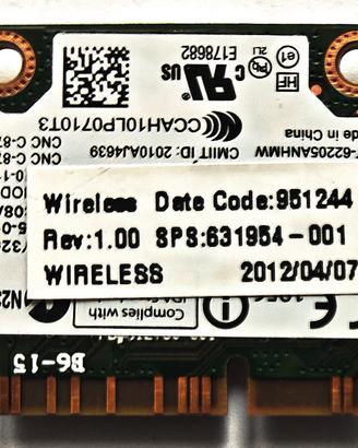 Scheda wifi Intel Centrino Advanced-N 6205
origin