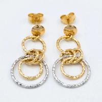 Orecchini in oro giallo e bianco 18 kt A.189