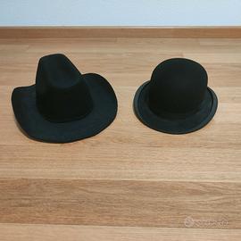 Coppia di cappelli vintage stile westernfedora da