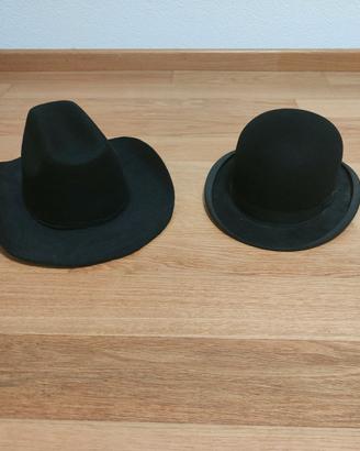 Coppia di cappelli vintage stile westernfedora da