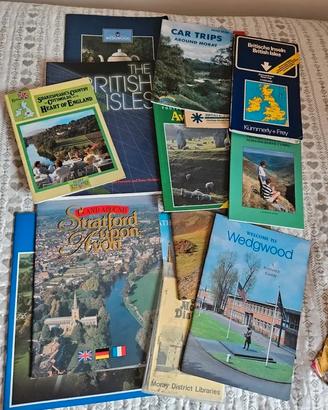 lotto 14 libretti inglesi 1 libro cartine stradali