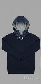 Maglione lana con cappuccio - Blu - Taglia L