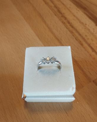 Anello trilogy oro bianco 18k