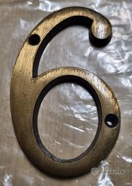 numero civico in metallo