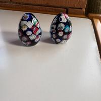 Uovo millefiori vetro stile Murano