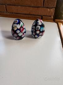 Uovo millefiori vetro stile Murano