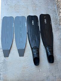 Pinne da apnea Omer Millennium + pale sostitutive