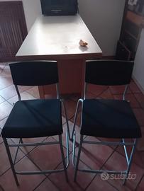 Due scabelli neri da Ikea