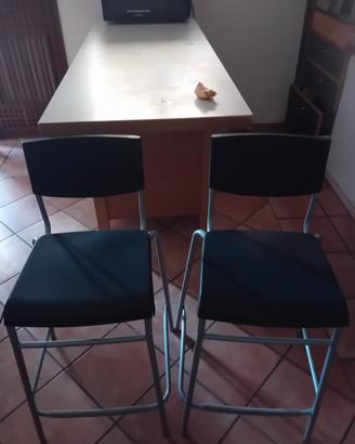 Due scabelli neri da Ikea