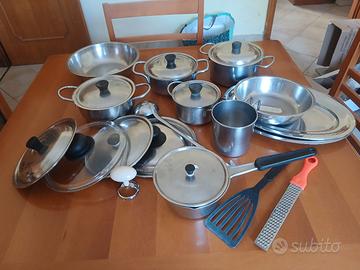pentole in acciaio inox e pentole antiaderenti
